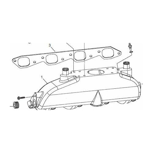 Made in USA Exhaust Manifold Compatible with MERCRUISER Marine Mercury 496 8.1 8.1L 8.2 ho MAG