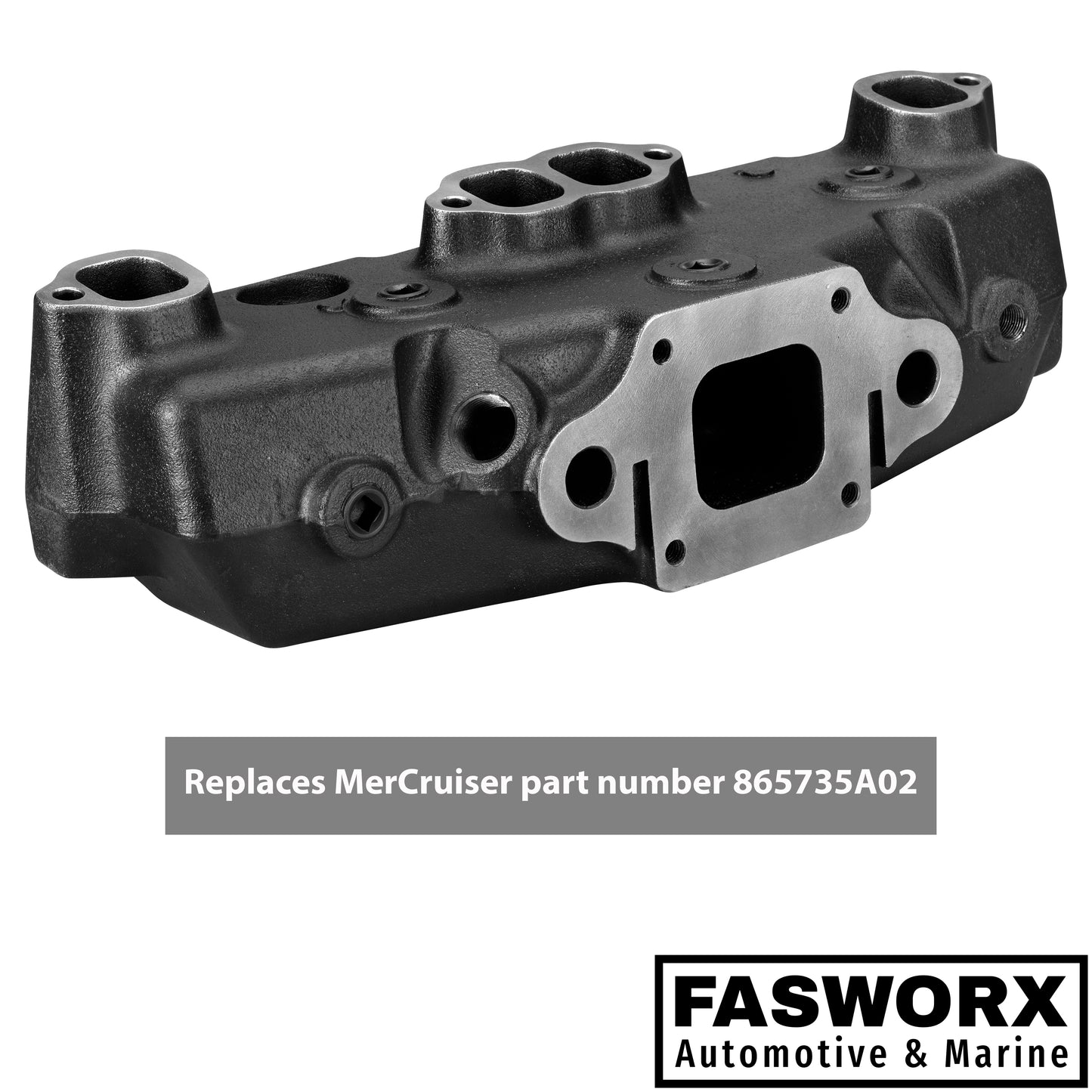 865735A02 Exhaust Manifold Compatible with MerCruiser 2002 and newer - V8 5.0L, 5.7L